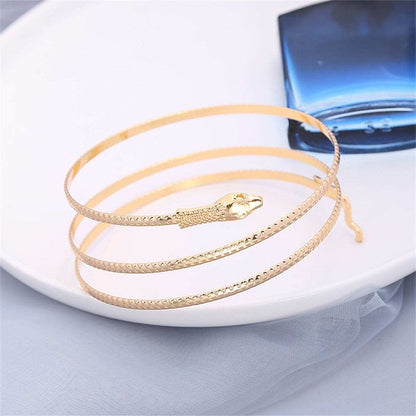 Goldtone Serpent Arm Cuff