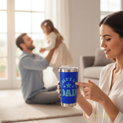 Best Dad Ever Laser Engraved Tumbler - Father's Day & Birthday Gift
