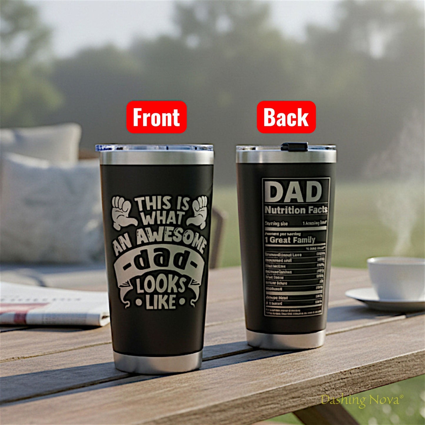 Best Dad Ever Laser Engraved Tumbler - Father's Day & Birthday Gift