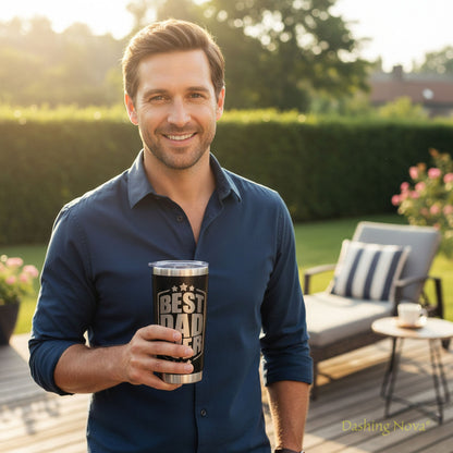 Best Dad Ever Laser Engraved Tumbler - Father's Day & Birthday Gift