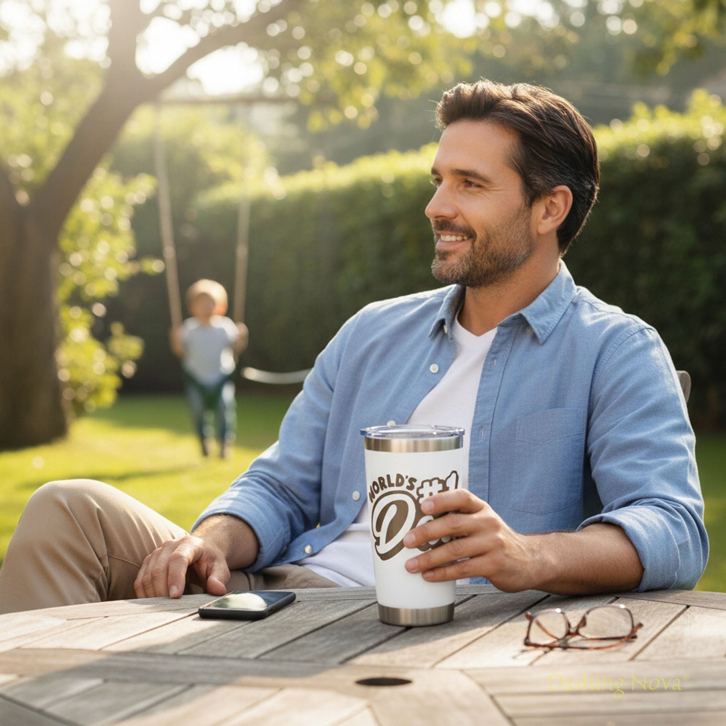 Best Dad Ever Laser Engraved Tumbler - Father's Day & Birthday Gift