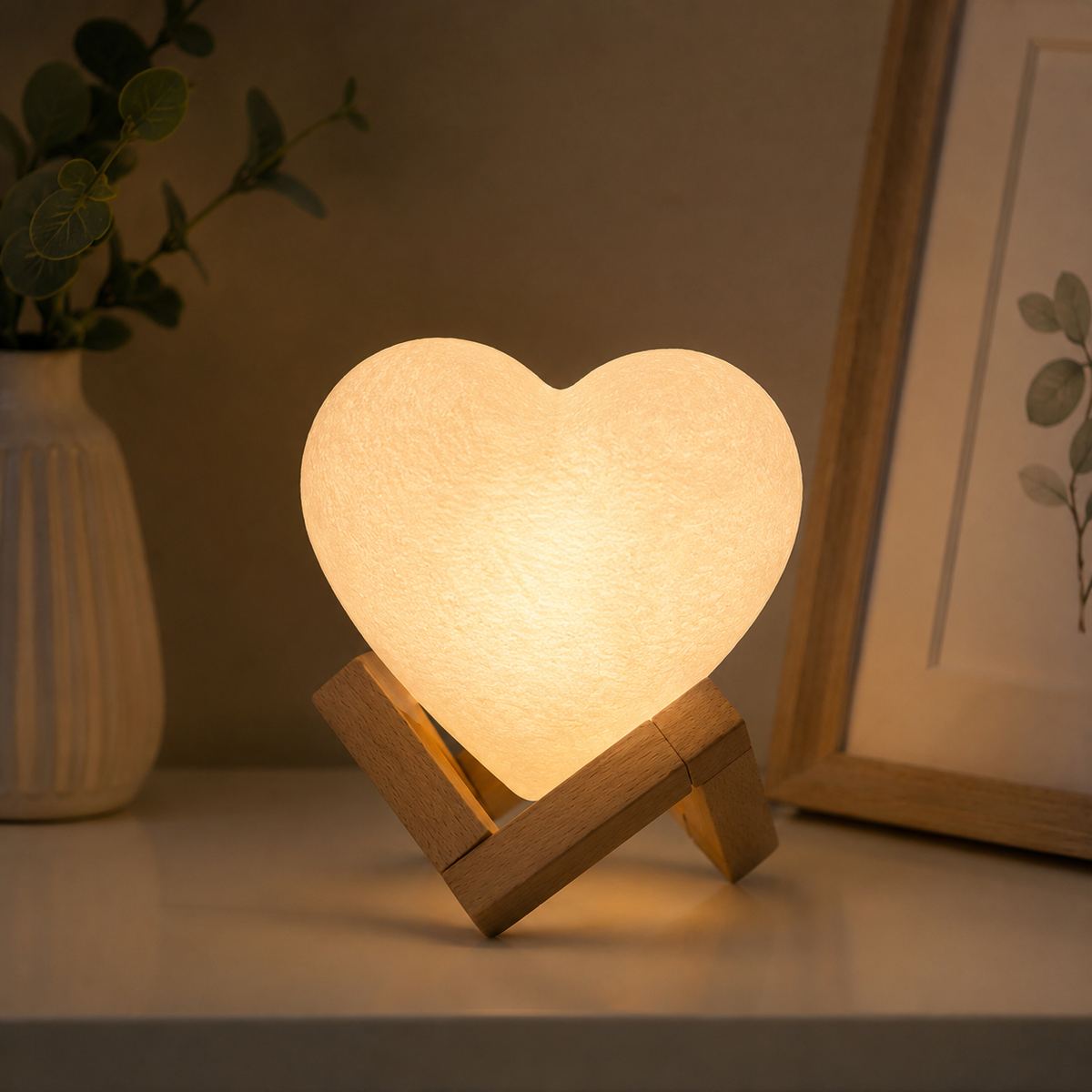 Color Changing RGB LED Acrylic Heart Night Light -