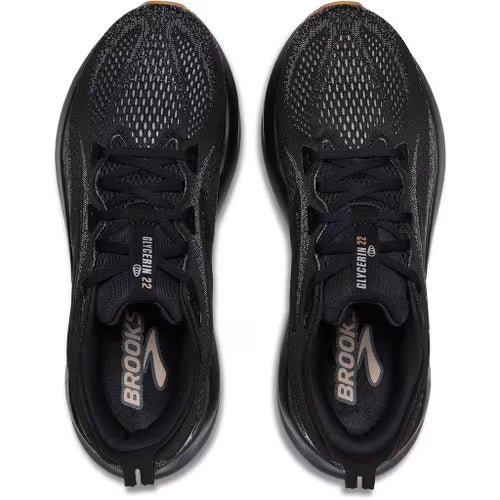 Brooks Glycerin 22 Men's Sneakers — Black/Primer Gray Running