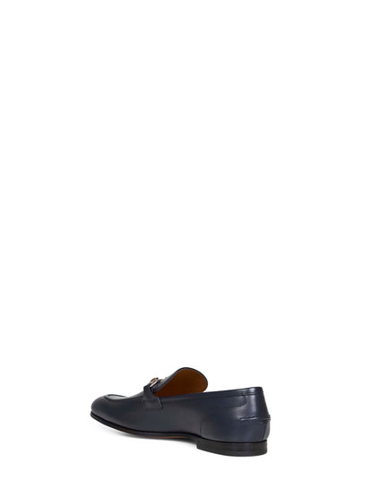 Dark Blue Leather Jordaan Loafers