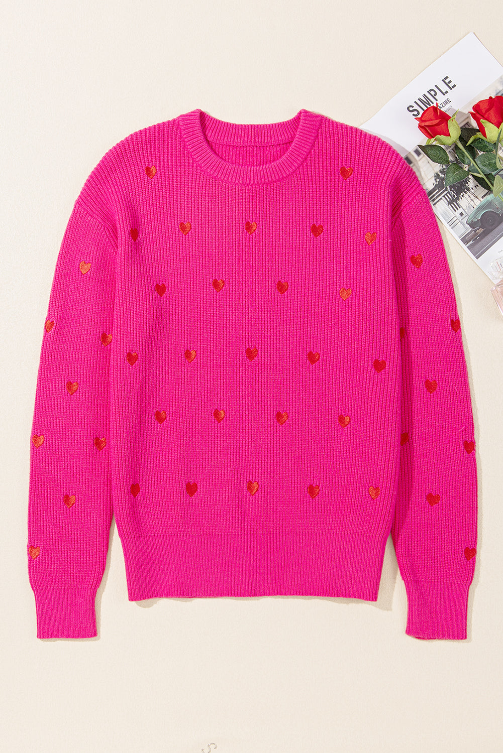 Gracie Heart Sweater - Threaded Pear