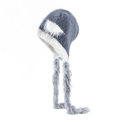 Cat Ears Mink Wool Ear-Protection Knitted Hat — Cozy Animal Ear Beanie