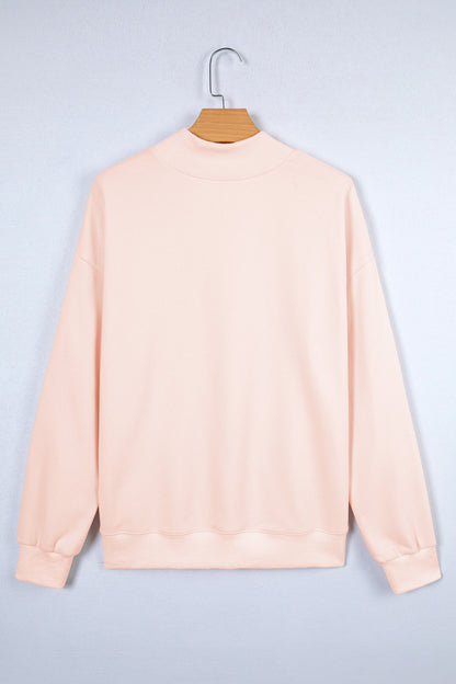 Threaded Pear Blessed Embroidered Mock Sweatshirt
