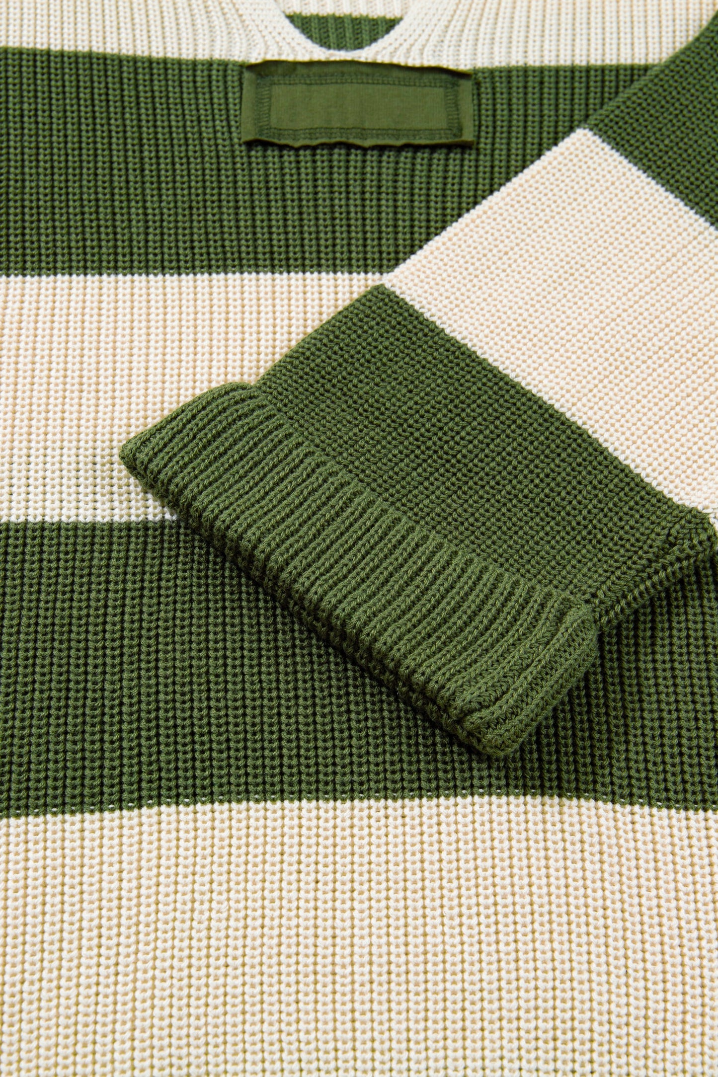 Threaded Pear Violet Stripe Colorblock Notched PLUS Sweater
