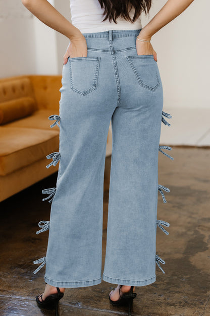 Threaded Pear Maryam Straight Leg Loose Jeans