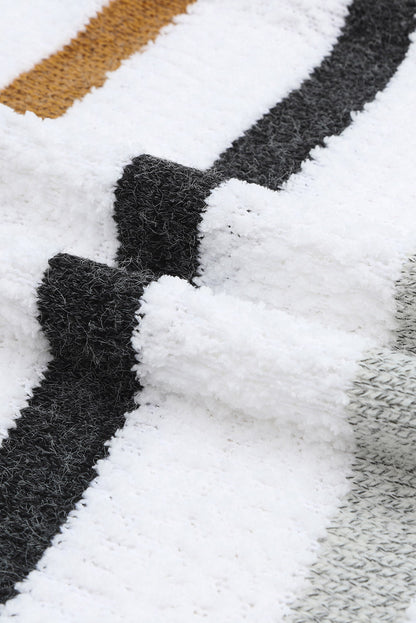 Cora Striped Popcorn Knit Sweater - Threaded Pear