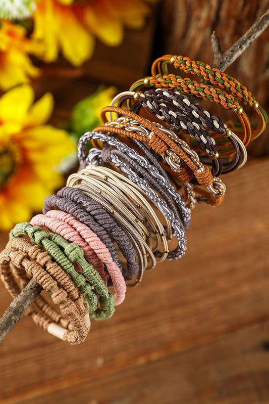 Threaded Pear 10pcs Knotted Hair Ties