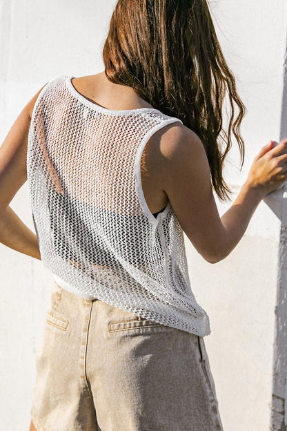 Lost in the Waves Woven Tank Top