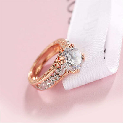 Crystal & Two-Tone Cocktail Ring-2