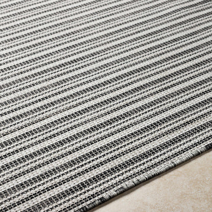 Greg Black Outdoor Area Rug - Clearance