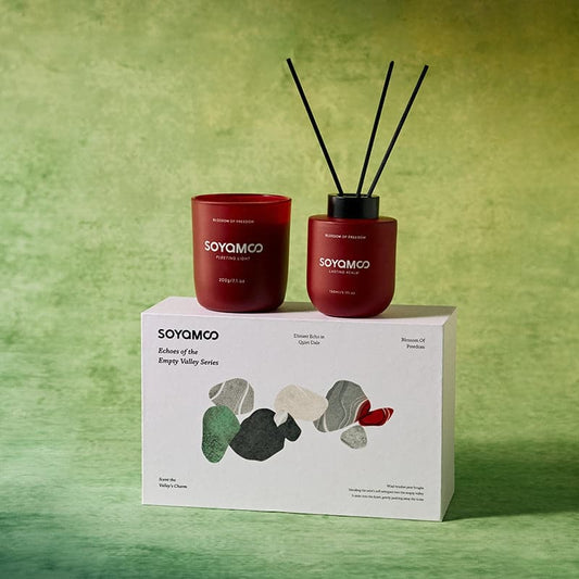 SOYAMOO Crimson Tipsy Candle & Diffuser Gift Set