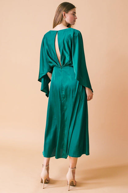 Caught Feelings Woven Midi Dress