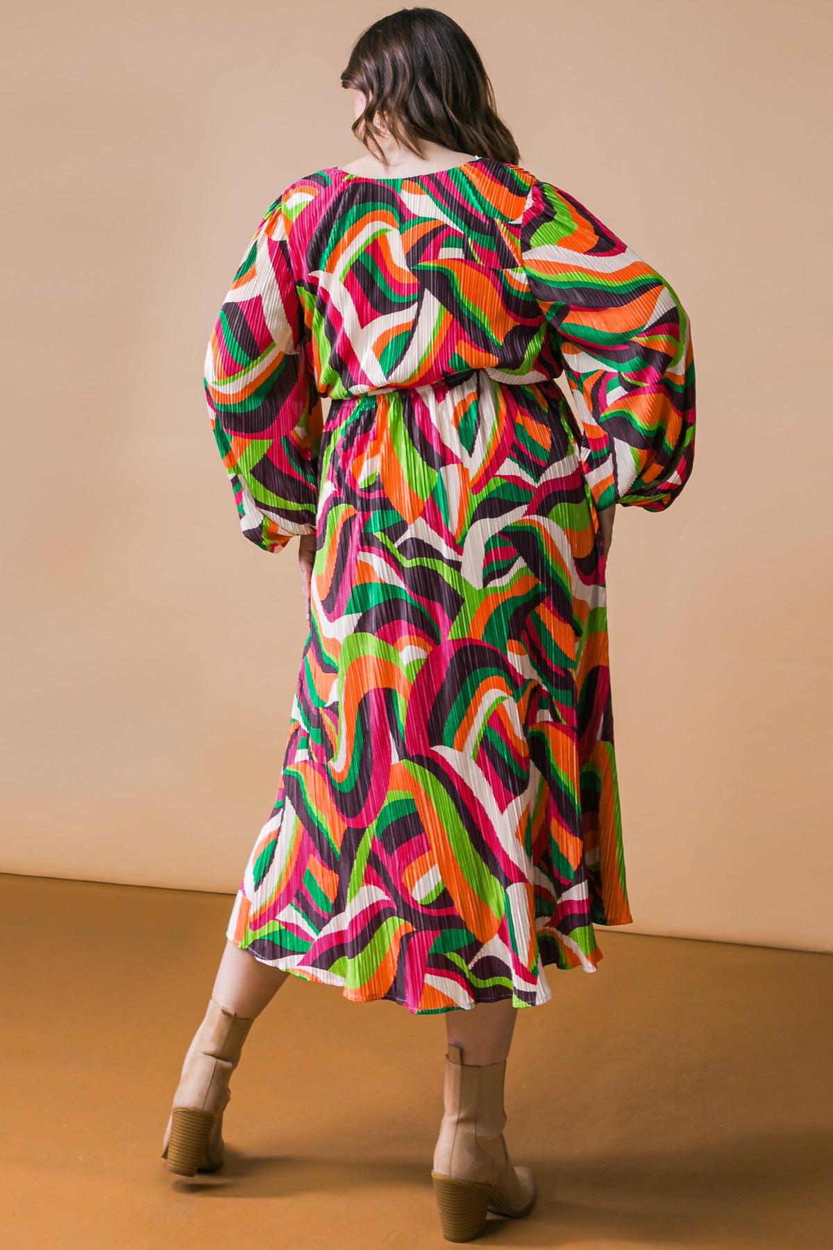 Destined to Impress Plisse Midi Dress
