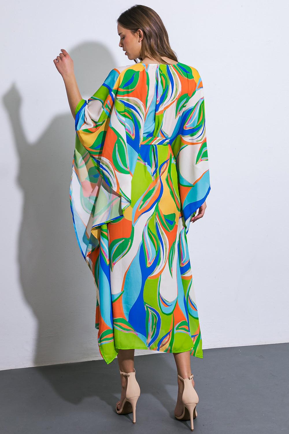 A Beautiful Sight Woven Kaftan Dress