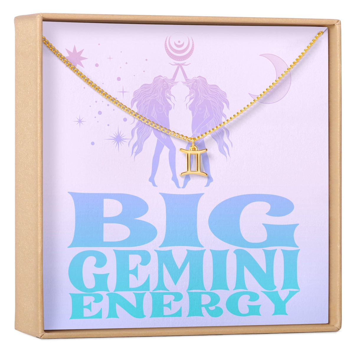 Big Gemini Energy Zodiac Necklace