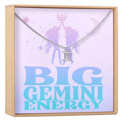 Big Gemini Energy Zodiac Necklace