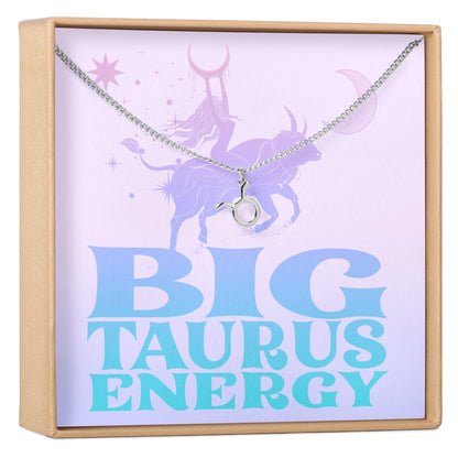 Big Taurus Energy Zodiac Necklace