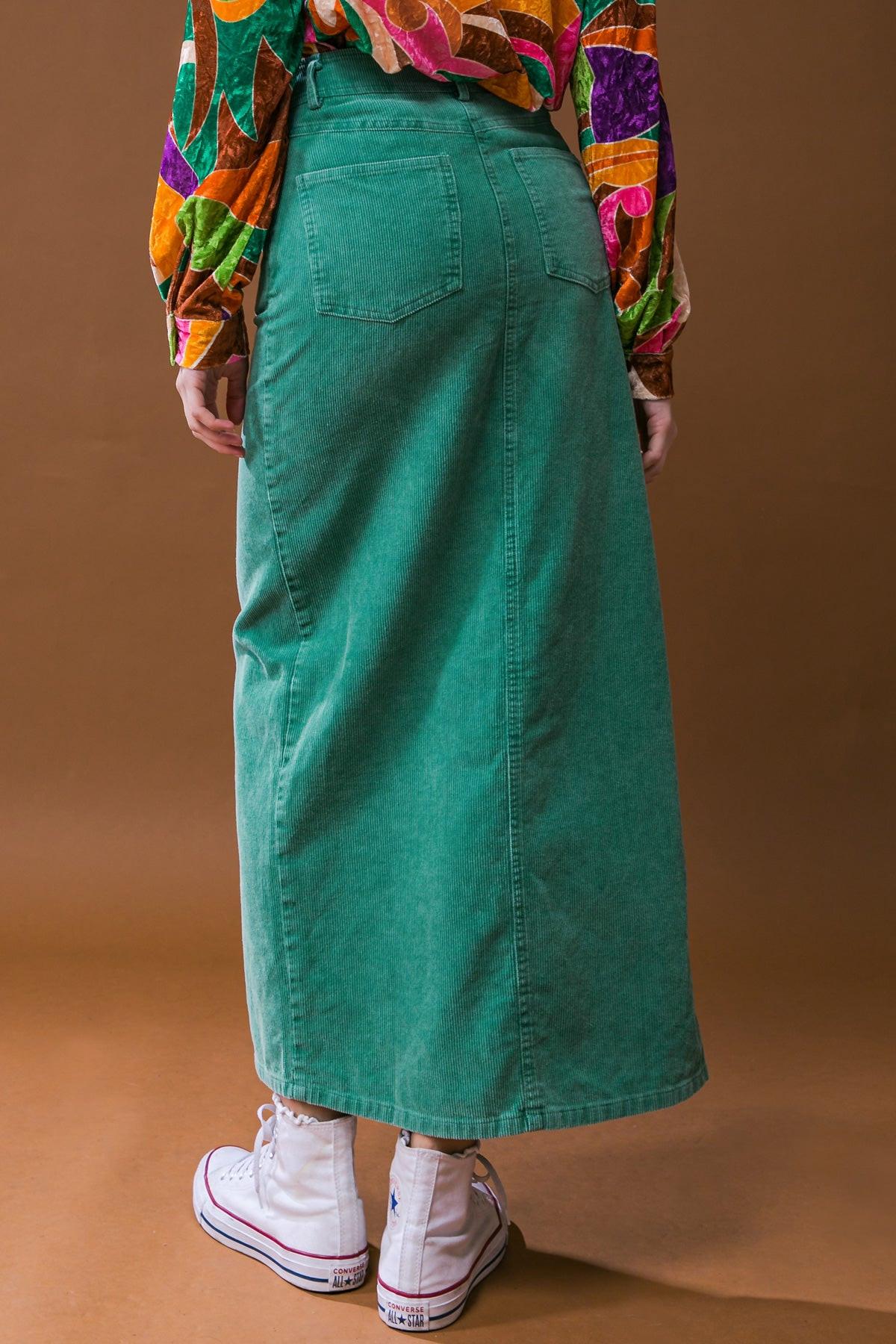 Perfect Pick Corduroy Midi Skirt