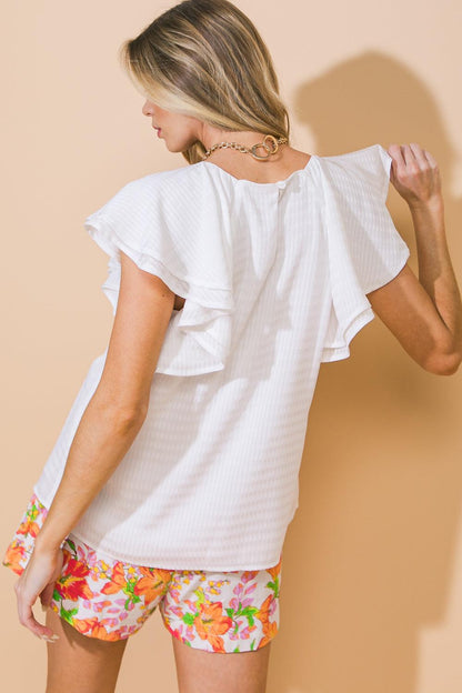 Wave Whispers Woven Top