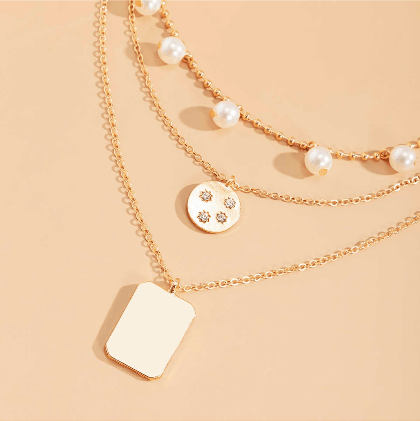 Pearl / Clear / Gold-
