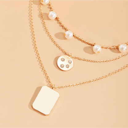 Pearl / Clear / Gold-