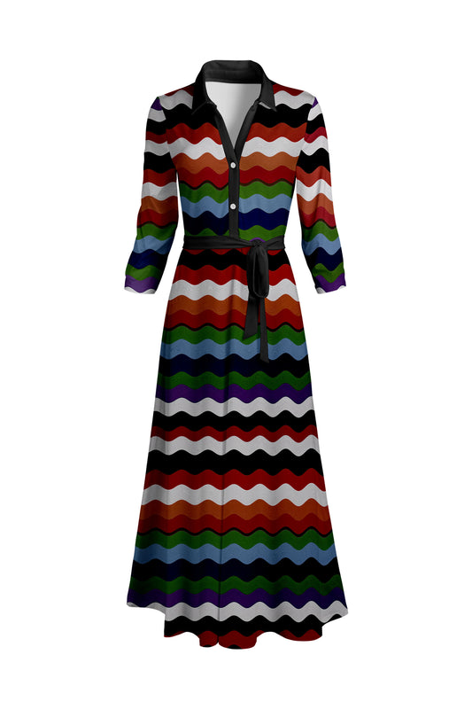 Multicolor Chevron Stripe-