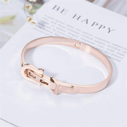 Rose Goldtone Belt Bangle