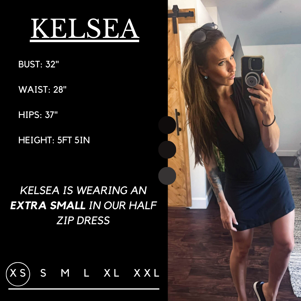 Constantly Varied Gear Half Zip Dress - Black