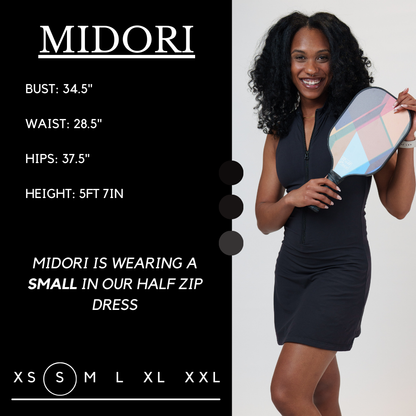 Constantly Varied Gear Half Zip Dress - Black