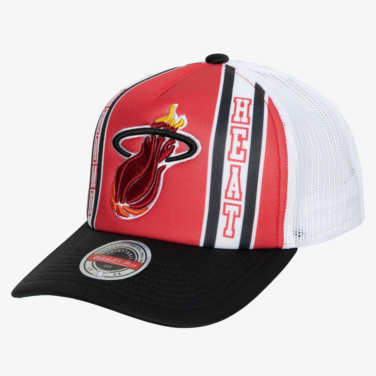 Men's Mitchell & Ness NBA Retro Trucker Snapback Hwc Heat - Red-Black