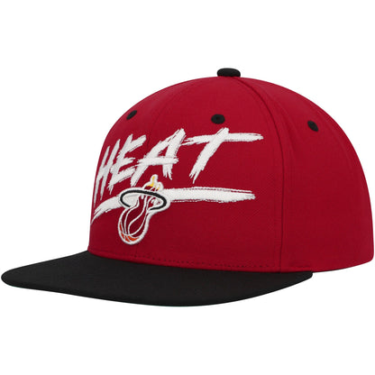 Mitchell & Ness Men's NBA Transcript Snapback Hwc Heat Snapback Caps
