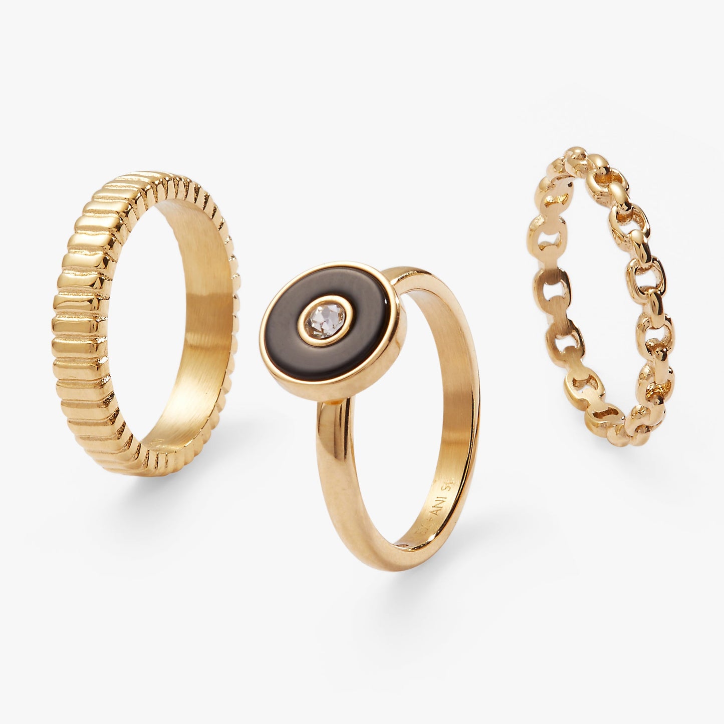 Black Onyx Ring Set of 3