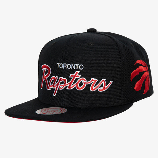 Mitchell & Ness Men's NBA Team Script 2 Snapback Raptors Snapback Caps