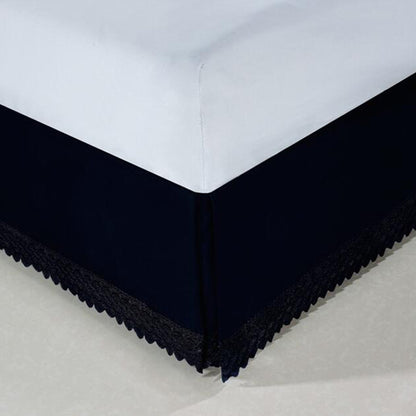 Elegant Comfort Lace Fringe Bed Skirt - 15 inch Drop - Elevate your Bed