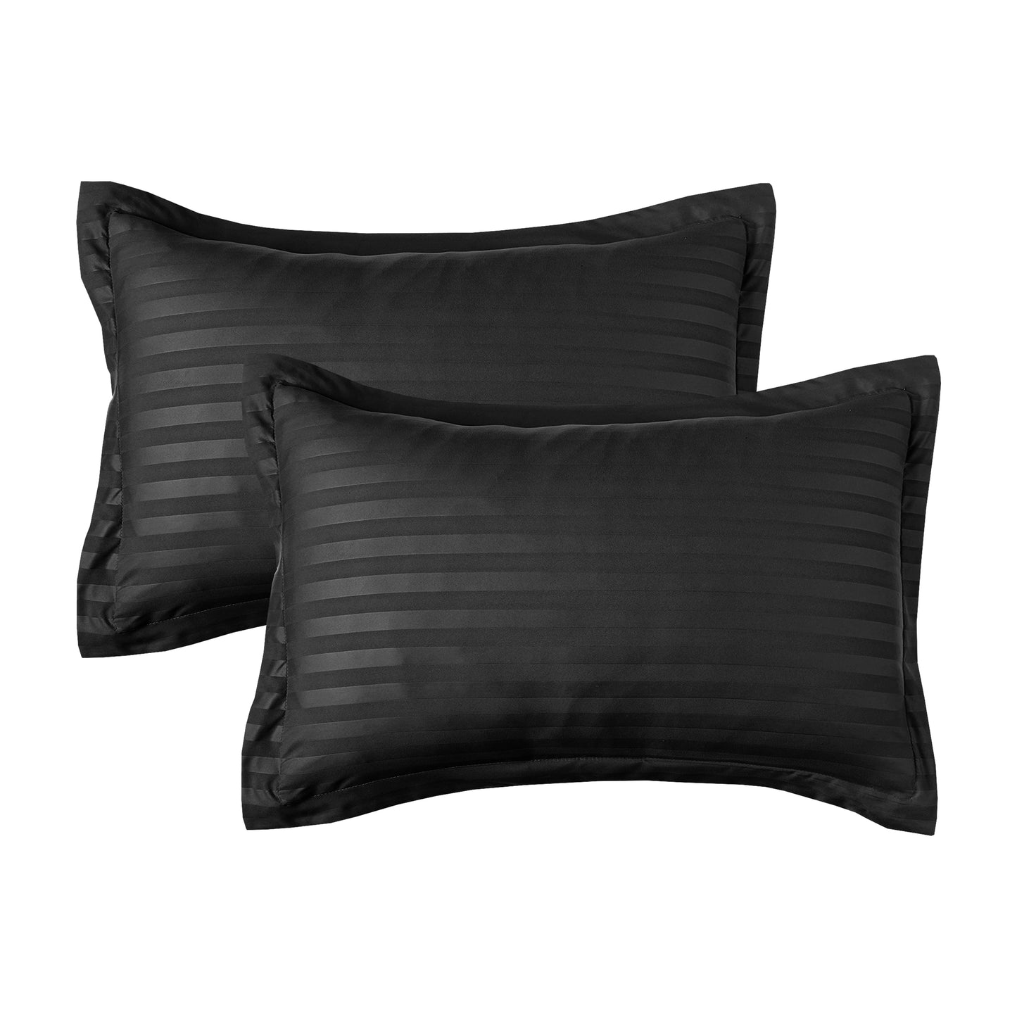 Elegant Comfort 8-Piece Dobby Stripe Comforter Set - Includes 4-Piece Sheet Set with Double Sided Storage Pockets