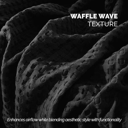 Elegant Comfort Cotton Waffle Blanket