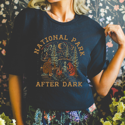 National Park After Dark Cryptid Tee | Bigfoot  Graphic T-Shirt