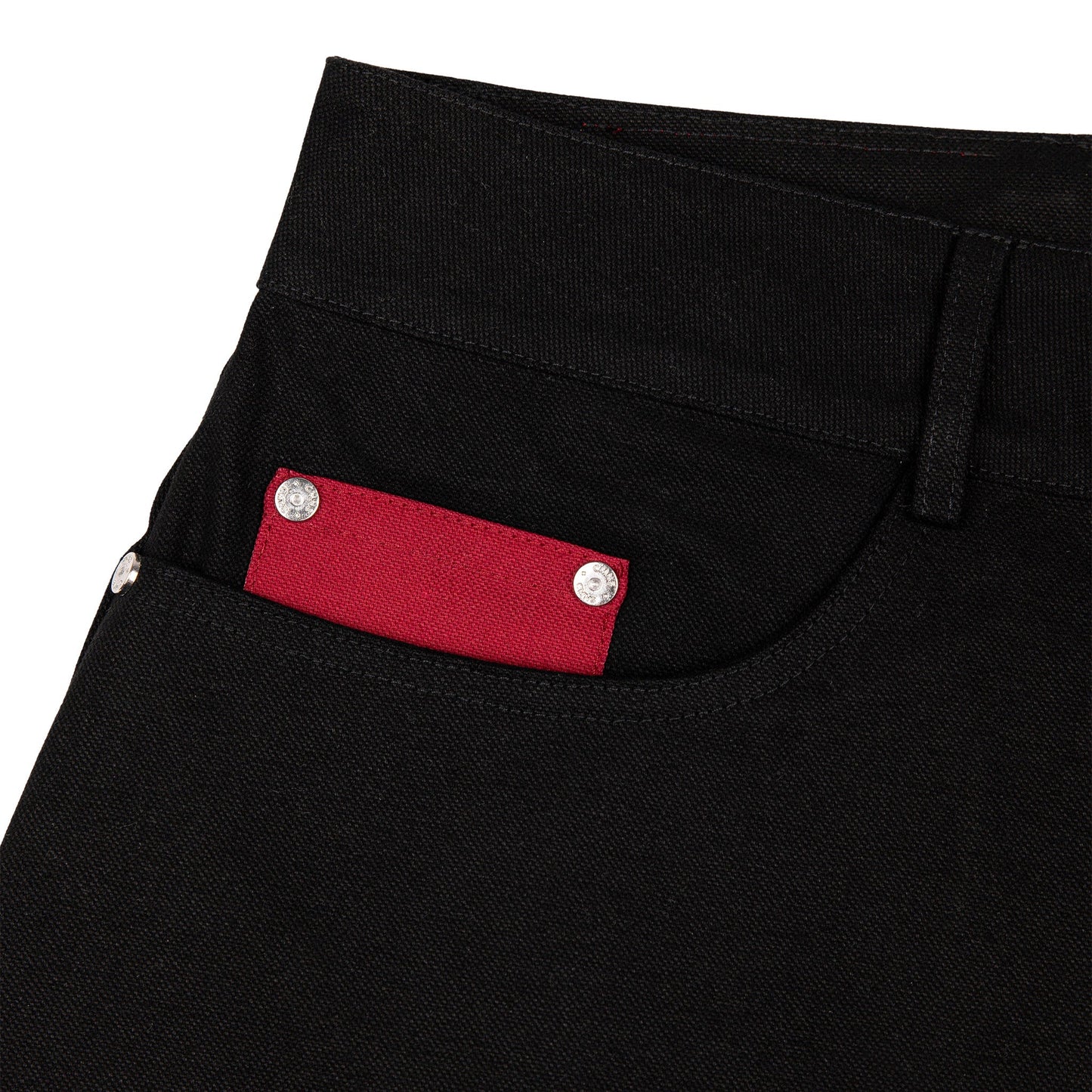 Commons Double Knee Canvas Short Black