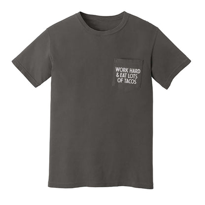 Frankie Jean Work Hard & Eat Lots of Tacos Pocket Tee