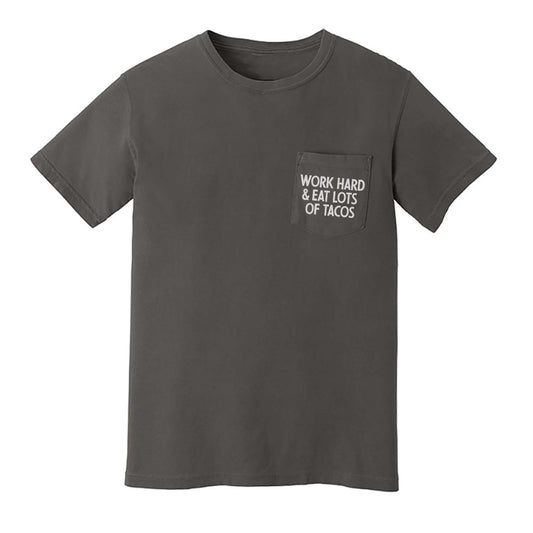 Frankie Jean Work Hard & Eat Lots of Tacos Pocket Tee