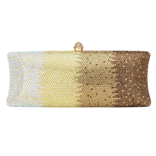 Bling Ombre Rhinestone Evening Clutch Tote Bag