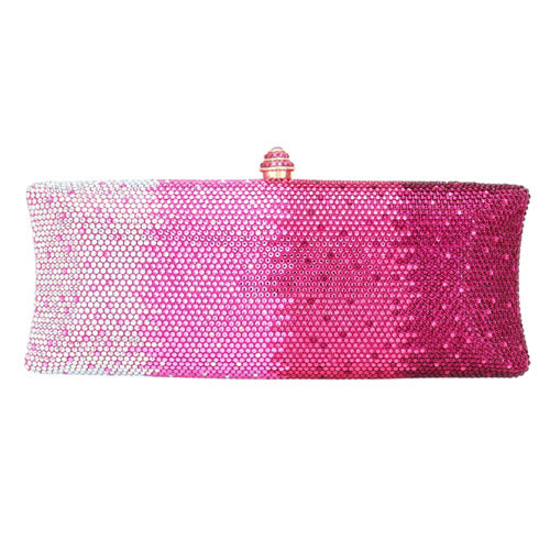 Bling Ombre Rhinestone Evening Clutch Tote Bag