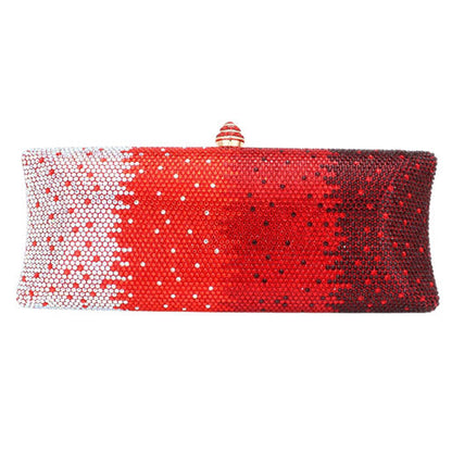 Bling Ombre Rhinestone Evening Clutch Tote Bag