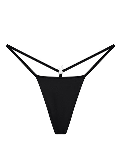 Iced Out G-string in Black