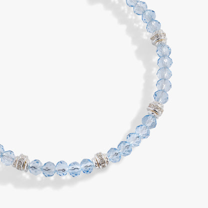 Blue Crystal Beaded Bangle