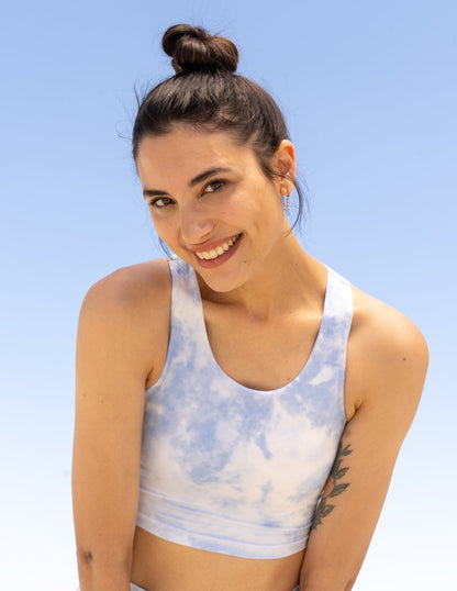 Elevated Faith Blue Tie-Dye Bra Tank
